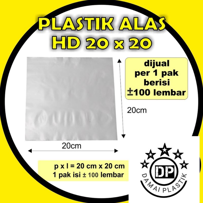 Plastik Alas Makanan Sterofoam Bubur Plastik Alas Dus 20x20 PP Tatakan