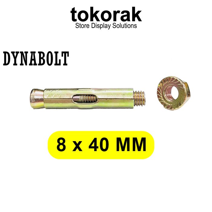 DYNABOLT 8 X 40 MM ANCHOR BAUT BETON - ANGKUR BOLT - DYNA DINABOLT