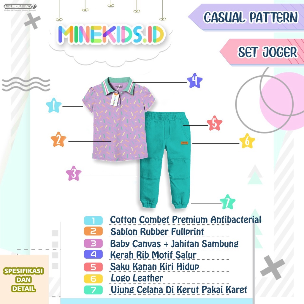 SETELAN ANAK UNISEX JOGER PANTS FULLPRINT USIA 2-10 TAHUN