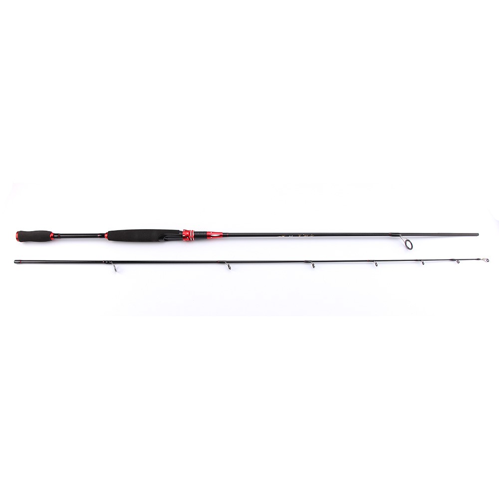 Kabinwang Joran Pancing Carbon Fiber 2 Segments 2.4M BLACK/RED