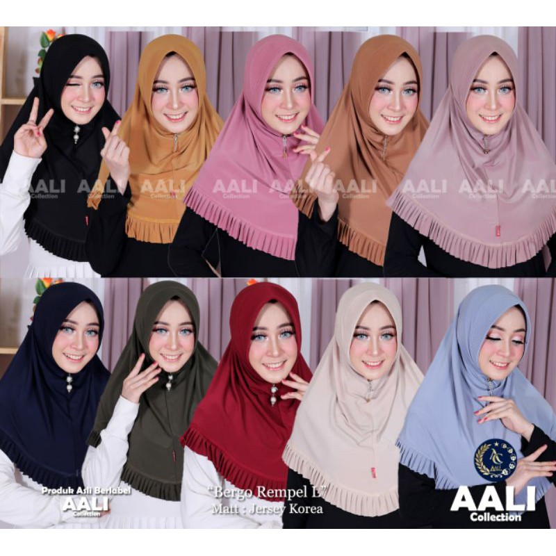 Aali Collection Jilbab Rempel Jersy Korea