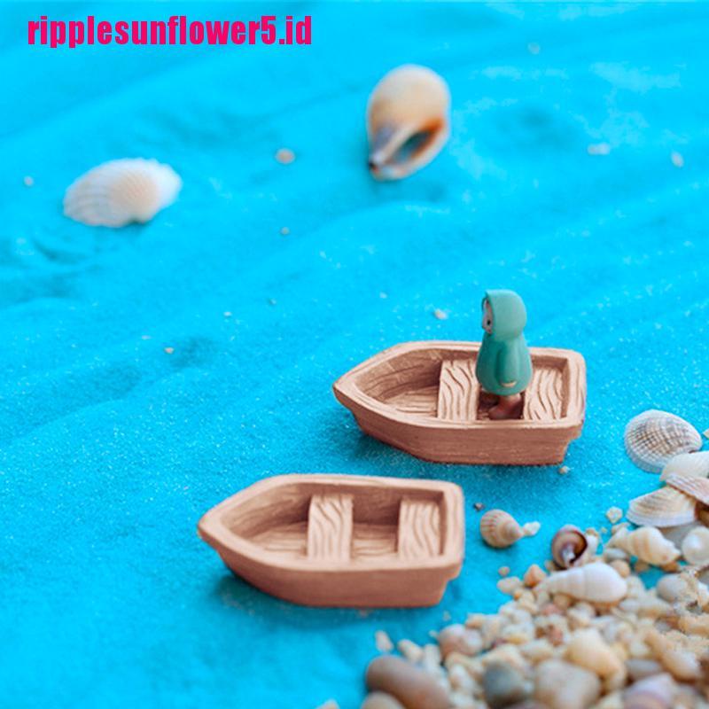 Miniatur Perahu Aegean Mini Bahan Resin Untuk Dekorasi Rumah Boneka