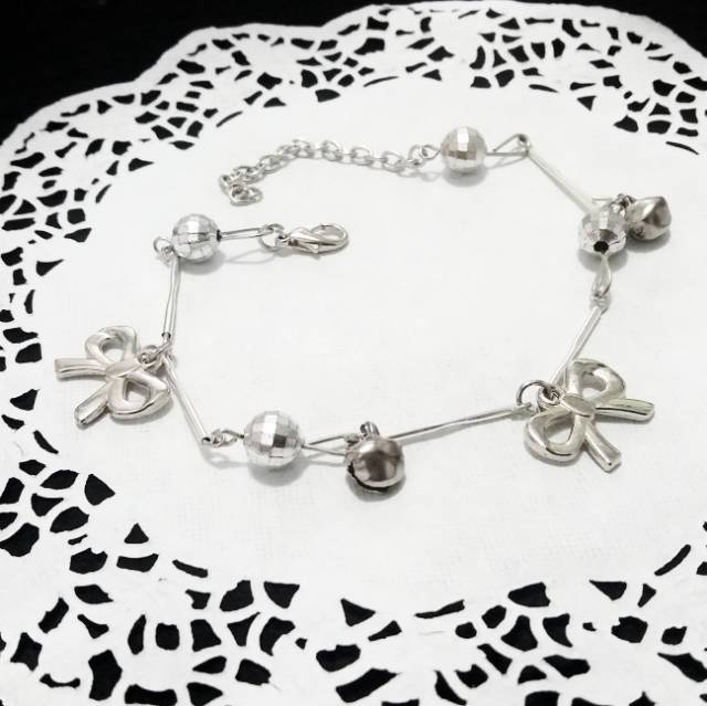 Gelang kaki lonceng stainless pita kaki sylver silver gold gelang kaki stainless steel lonceng