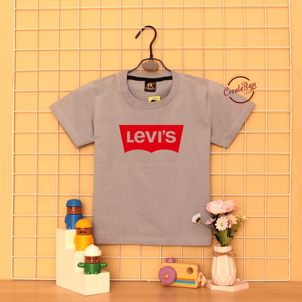 CUSTOM KAOS ANAK LAKI LEVIS 1-7 TAHUN BAJU ATASAN ANAK LAKI FASHION TERMURAH BAHAN KATUN