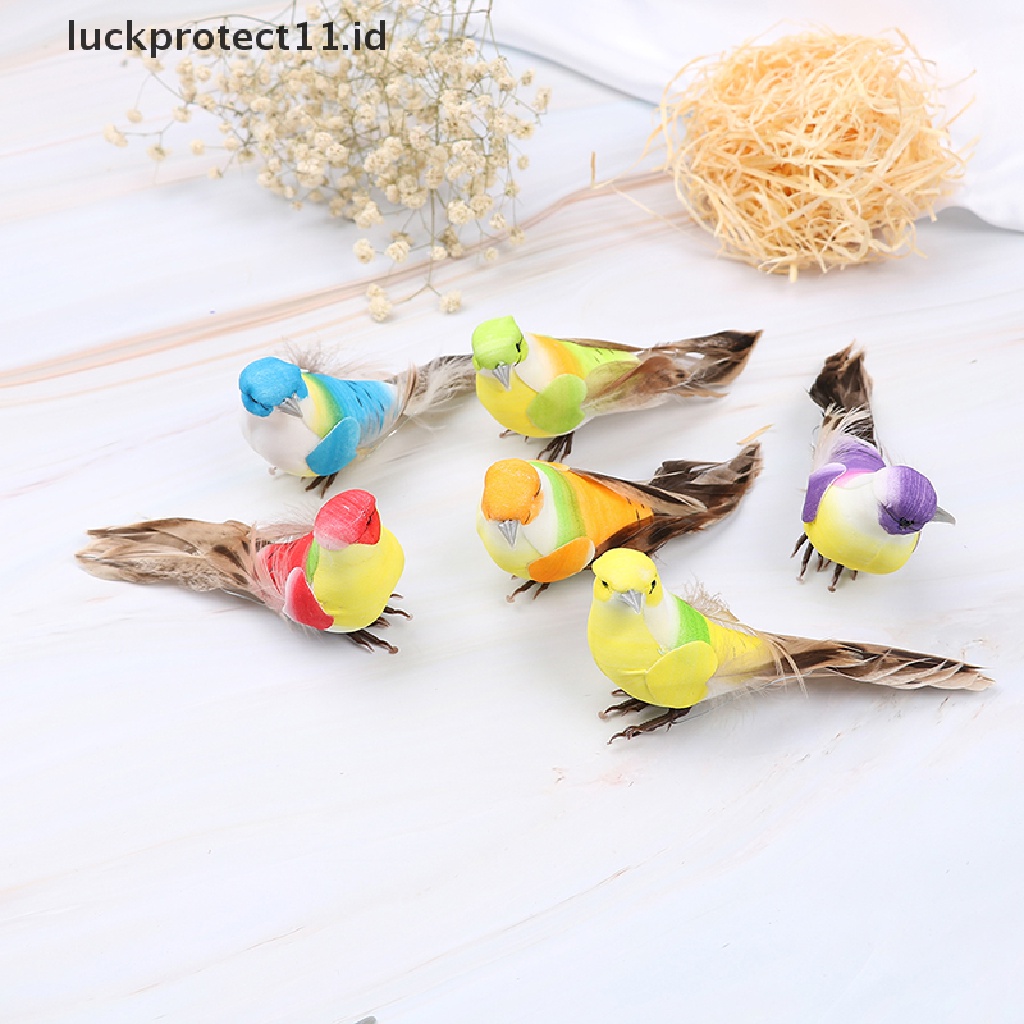 // Hg &amp; ID// 1Pc Sarang Burung Bulu artificial Hias mini Walet Hiasan Taman Rumah.