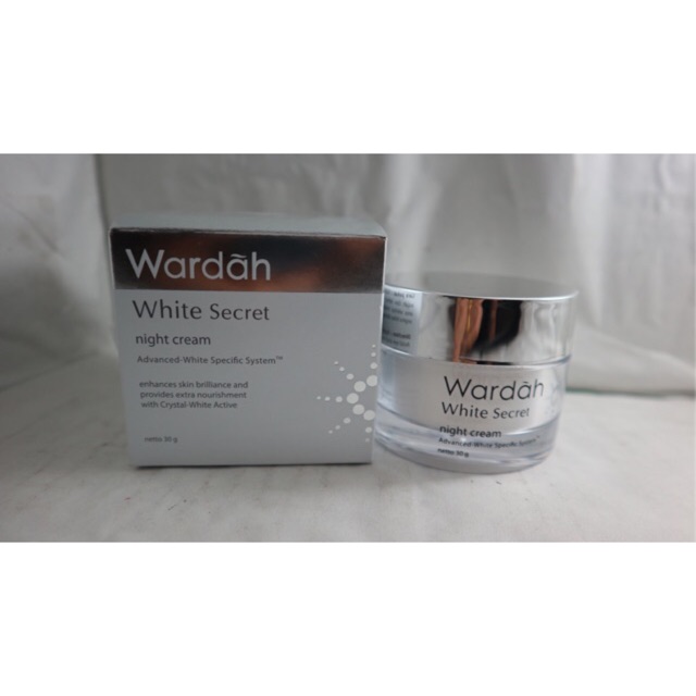 [ night 30 gr ] wardah white secret night cream 30 gr - wardah crystal secret night cream