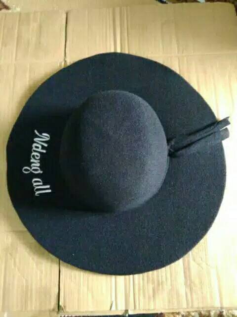 Floppy hat Bordir Nama topi pantai buludru