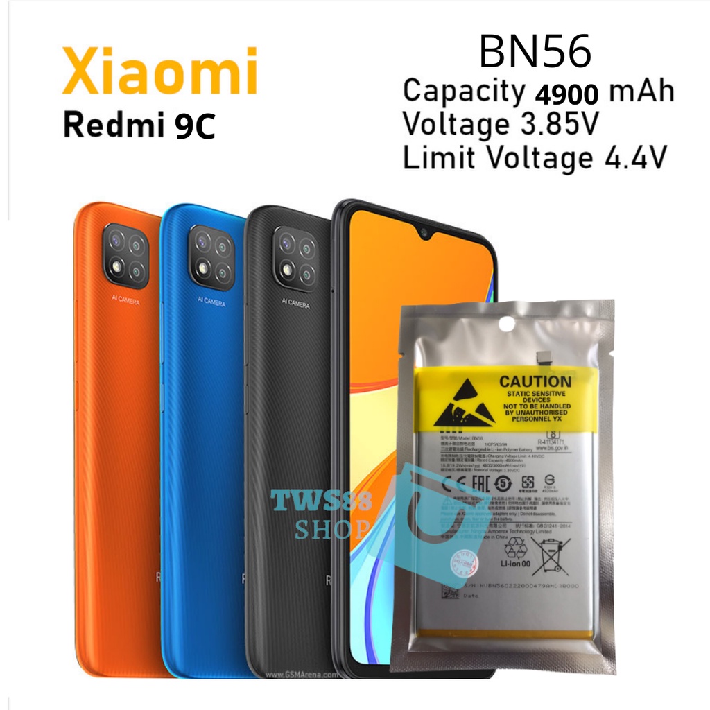 (TWS) Baterai Batre Battery Original Xiaomi Redmi 9C/ BN56