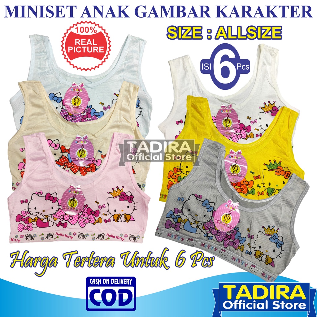 6 Pcs FREYA KIDS | MINISET Anak SD SMP Remaja ABG Gadis Mini Set Motif Gambar MIX RANDOM TOKO KL