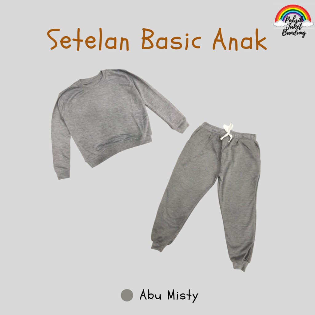 Setelan Basic+Celana JogerAnak II Celana Joger Anak + sweater Basic