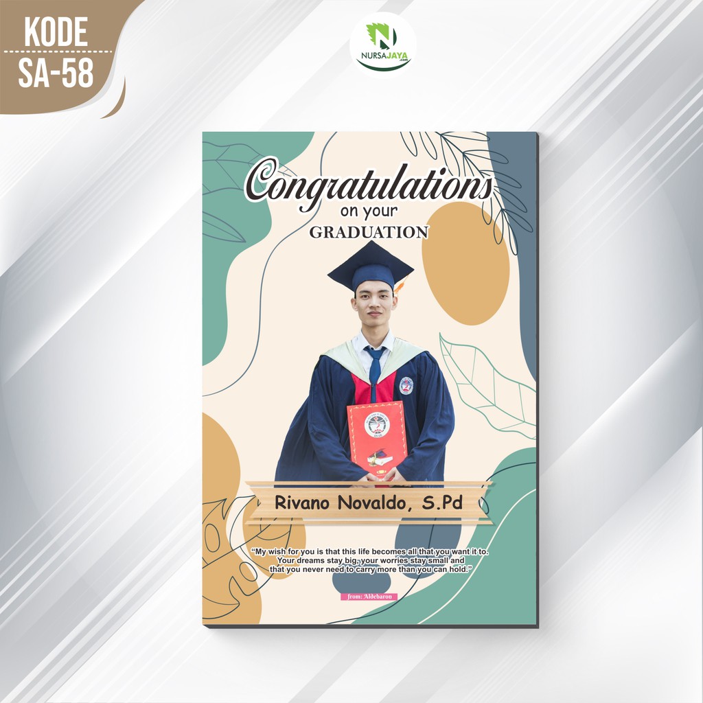 Custom Kado Hadiah Hiasan Dinding Wisuda Graduation UlangTahun Pernikahan Foto Murah Wall Decor - SA