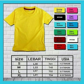  KAOS  POLOS  ANAK  BAJU POLOS  ANAK  LENGAN PENDEK KAOS  POLOS  