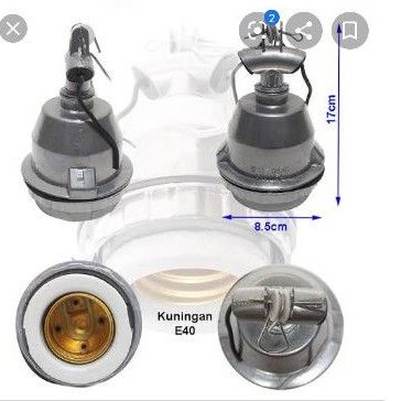 FITTING GANTUNG BESI KERAMIK WD E40 - FITTING GANTUNG WD E40