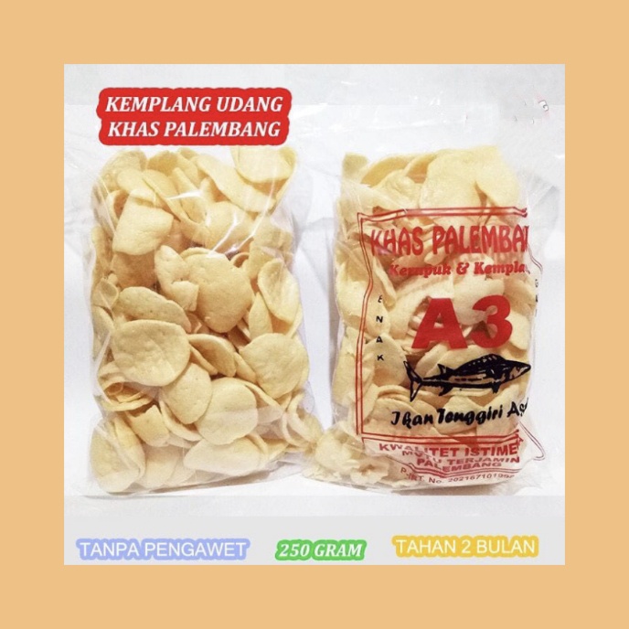 

KERUPUK UDANG KEMPLANG UDANG ASLI PALEMBANG 250GR