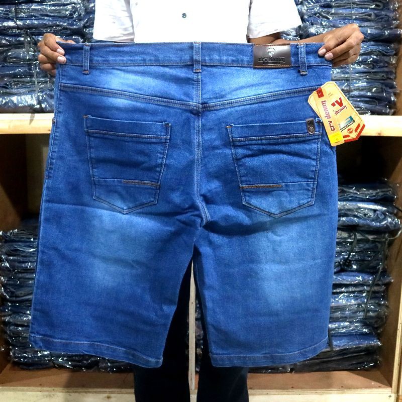 Celana Jeans Pendek  Jumbo Pria/Celana Levis Pendek Pria Bahan Denim Distro