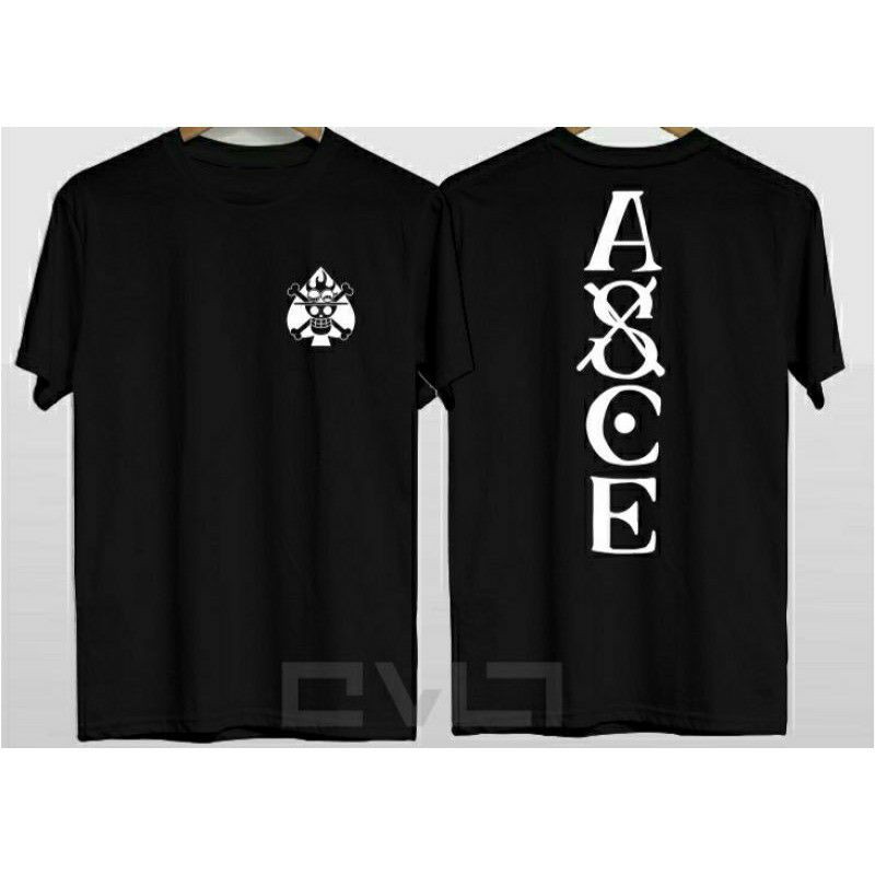 Baju Kaos Anime Onepiece ace logo