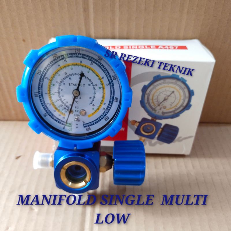 Jual Manifold Single A467 Multy / Low, Alat Pengisian Freon R-22/ R-32 ...