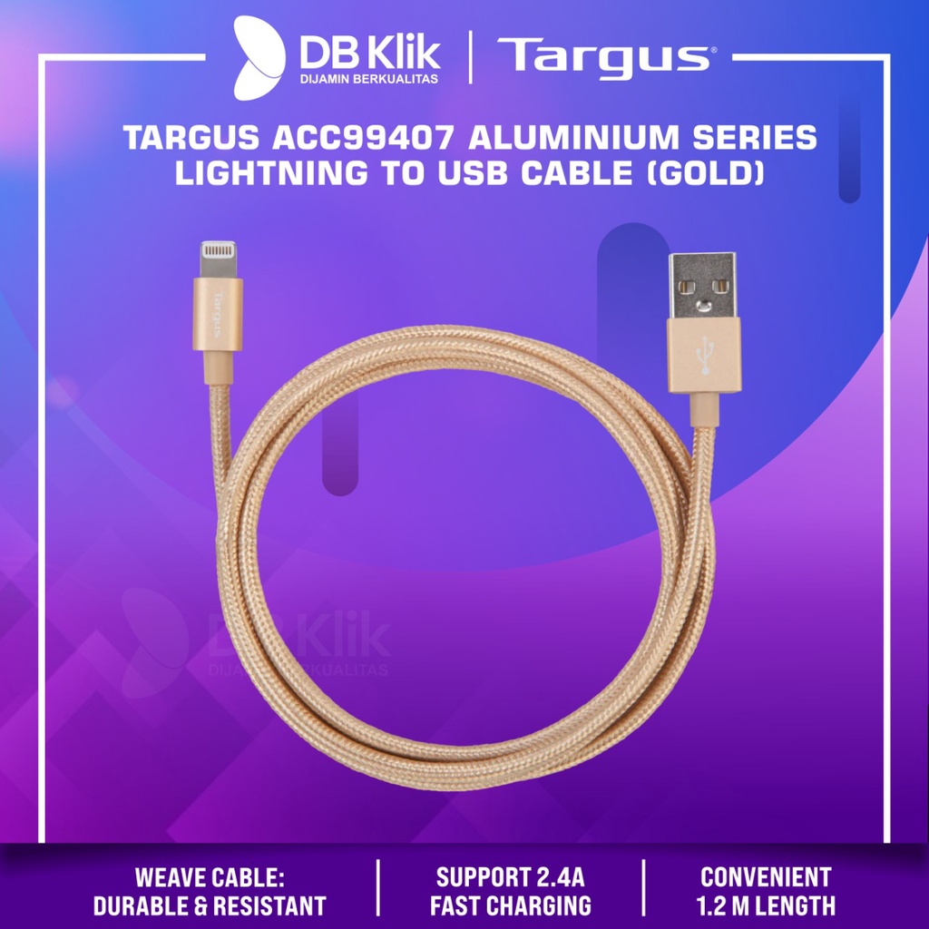 &quot;Kabel Targus ACC99407 Lightning to USB Gold - TARGUS ACC99407AP&quot;