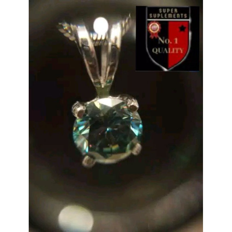 Cincin / Kalung Berlian MOISSANITE Green Solitaire Asli Eropa Mewah Cincin / Kalung Tunangan Glamour