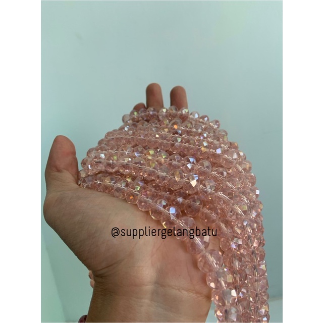 Crystal Ceko PINK BENING 12mm bahan kerajinan craft umkm diy kreasi