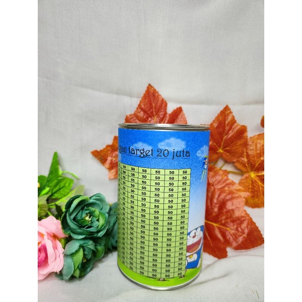 tabungan target Doraemon 20jt 50k- celengan target Doraemon- celengan viral tiktok- celengan murah