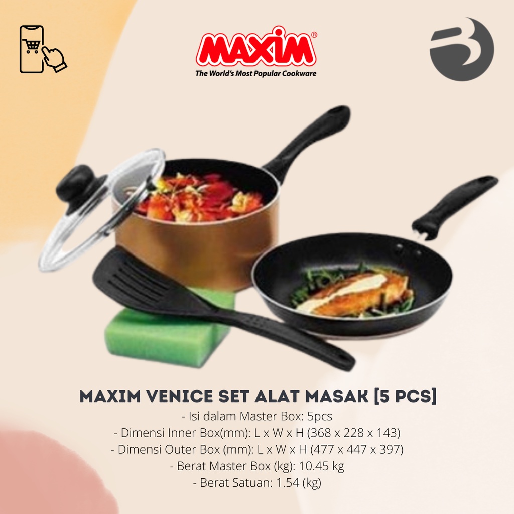 Maxim Venice Set Alat Masak [5 Pcs]