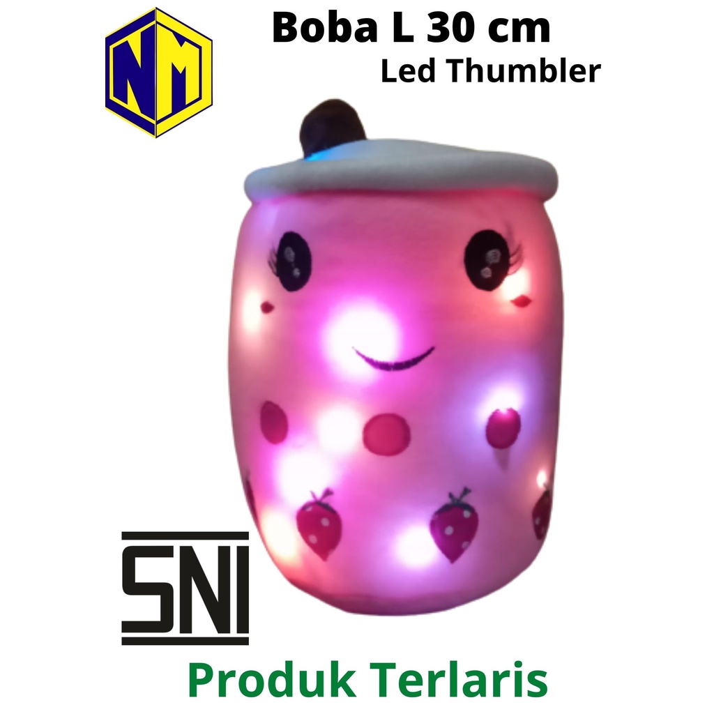 Boneka Boba Bantal Boba Besar 30 cm LED SNI Bst Seller