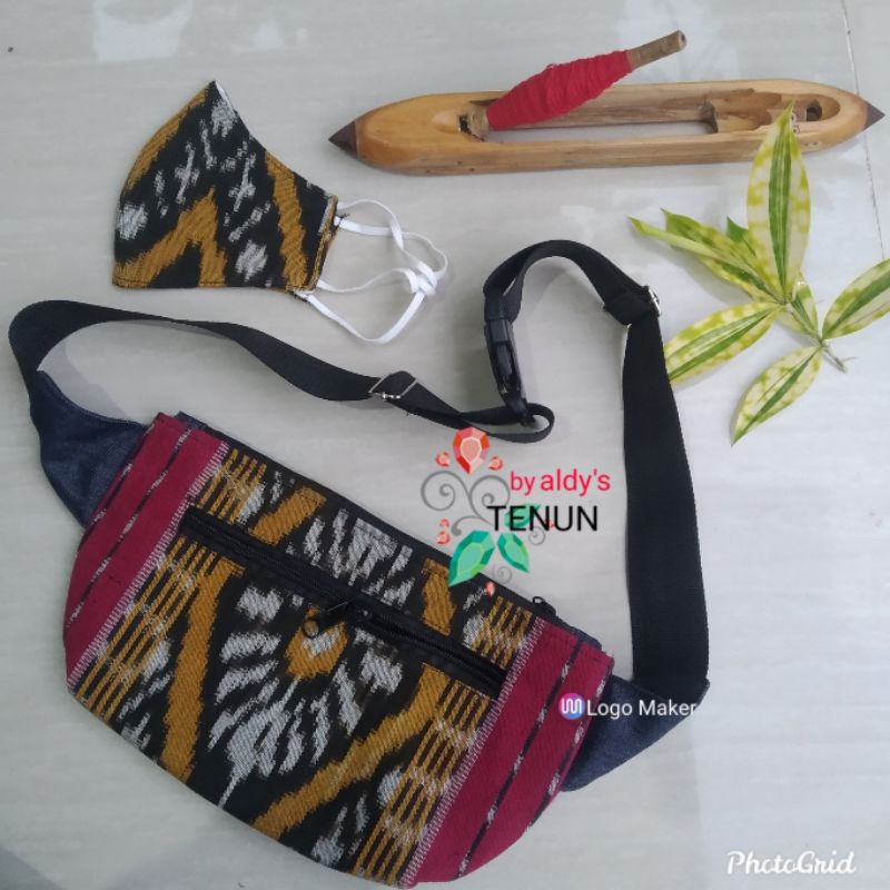 Waistbag mix masker tenun