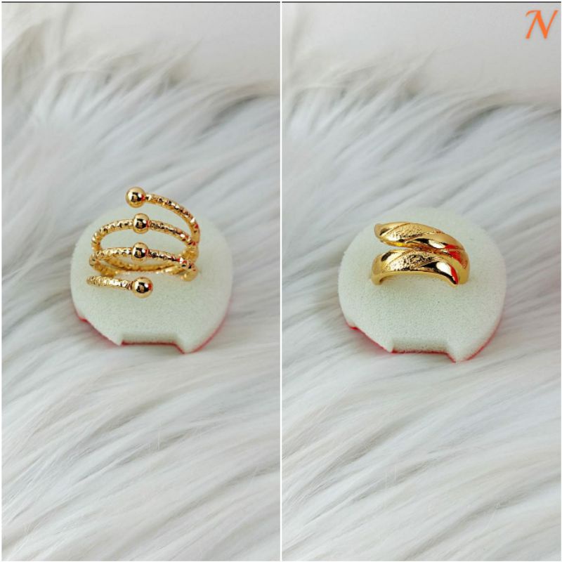 Fourfashion Cincin Perhiasan Aksesoris Tembaga Xuping Rodium Perhiasan Lapis Emas JX026