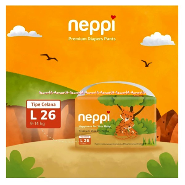 Neppi Premium Diapers Pants L26 Popok Celana Nepi Untuk Bayi Anak Large L 26 Neppy Diaper Pant Napi