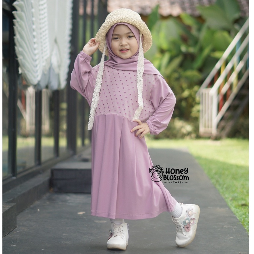 HONEYBLOSSOM gamis bayi alesha / gamis bayi perempuan satu set polos
