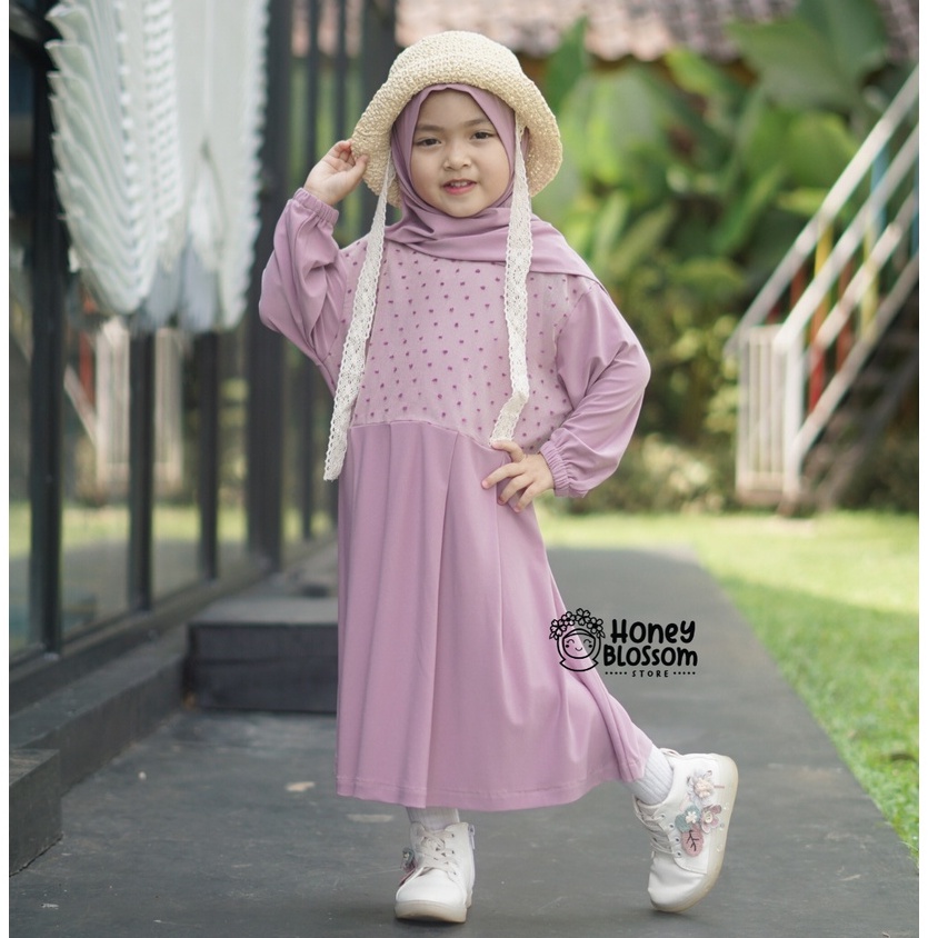 HONEYBLOSSOM gamis bayi alesha / gamis bayi perempuan satu set polos