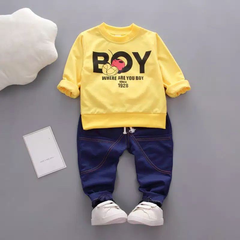 

BISA DROPSHIP PAKE TAG MERK SENDIRI - set boy kvnin9