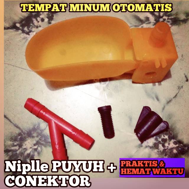 Niple Nipel Neple Nepel Nipple Puyuh +CONEKTOR/TEMPAT MINUM PUYUH OTOMATIS/PERLENGKAPAN KANDANGPUYUH