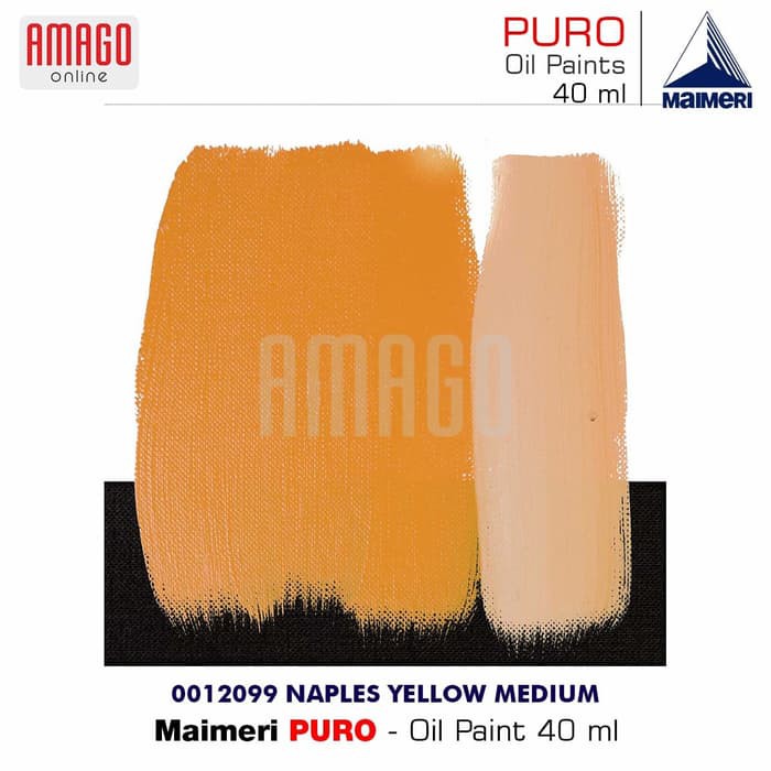 MAIMERI PURO - OIL PAINT - NAPLES YELLOW MEDIUM - 40ML - M0012099