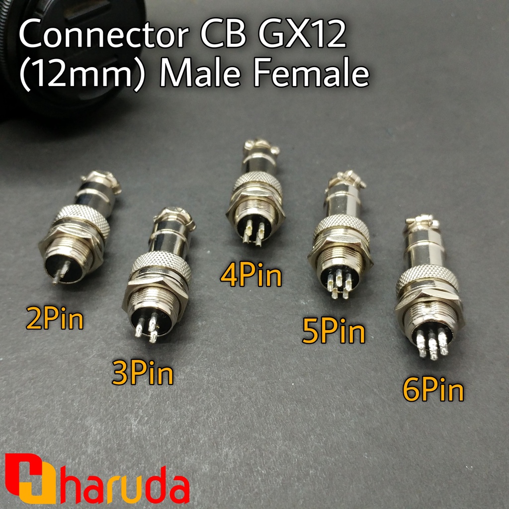 Connector CB GX12 12 mm Male Female Aviation Plug