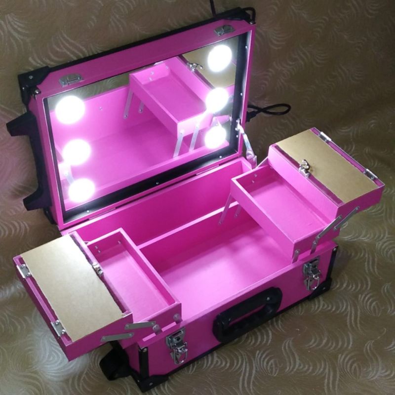 TERMURAH Bok/Bok Makeup/Koper/Koper Makeup/Beautycase 6 Lampu Tanam