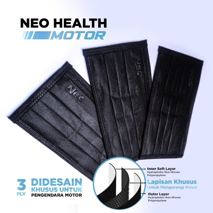 Neo Health Motor Neo Earloop 3 Ply 1 Box isi 30pcs