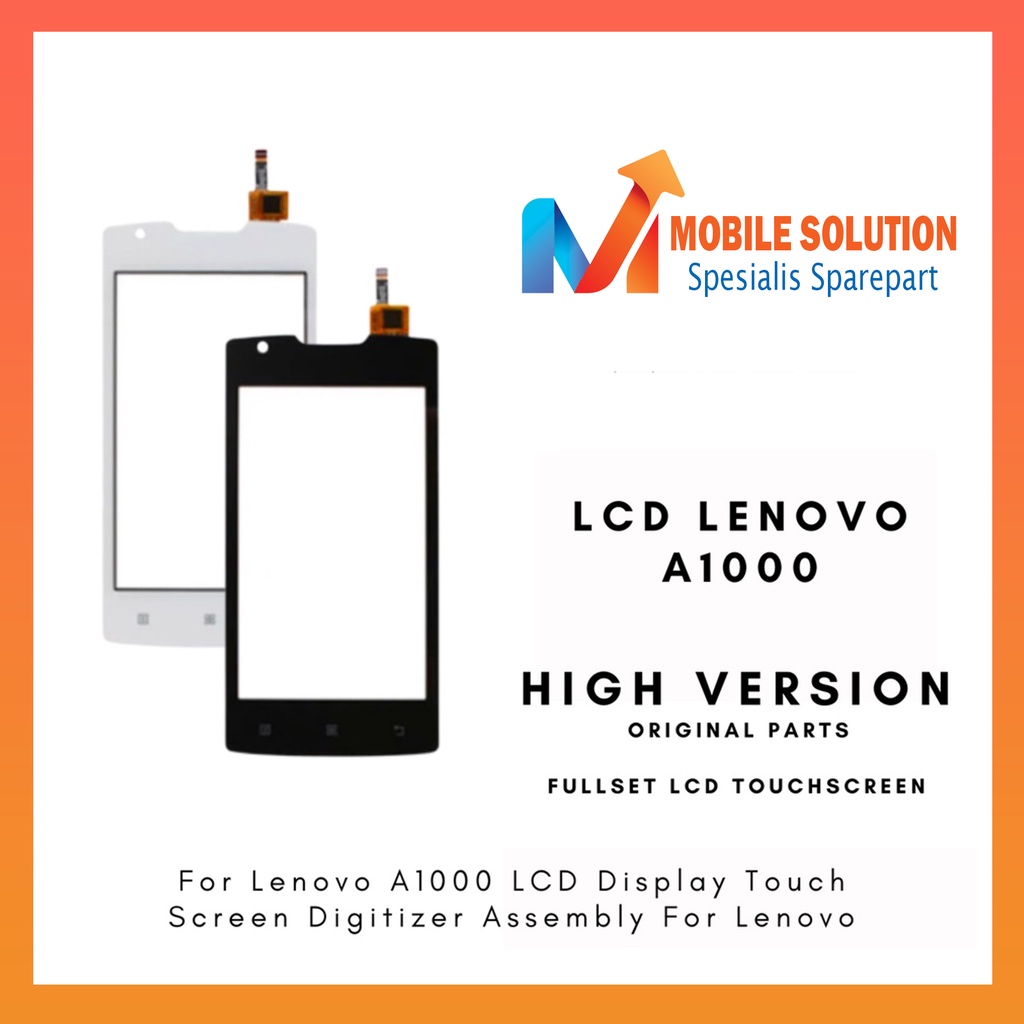 Grosir LCD Lenovo A1000 ORIGNAL 100% Fullset Touchscreen Garansi + Packing / Bubbel