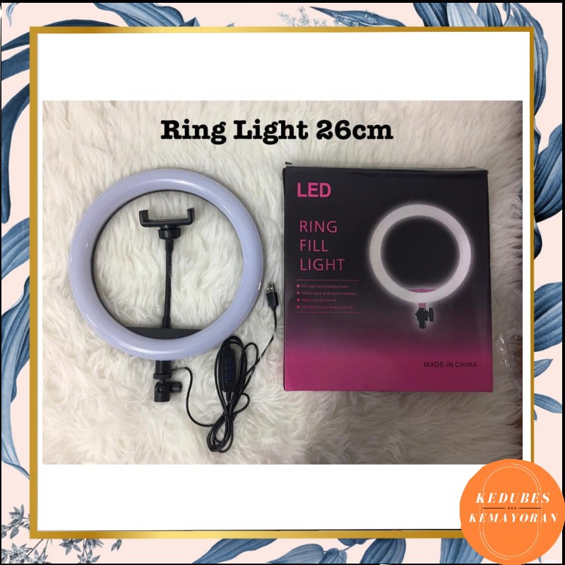 Ringlight Ring Light  Lampu Selfie 26cm 20cm Besar LED Holder Tiktok Selfie