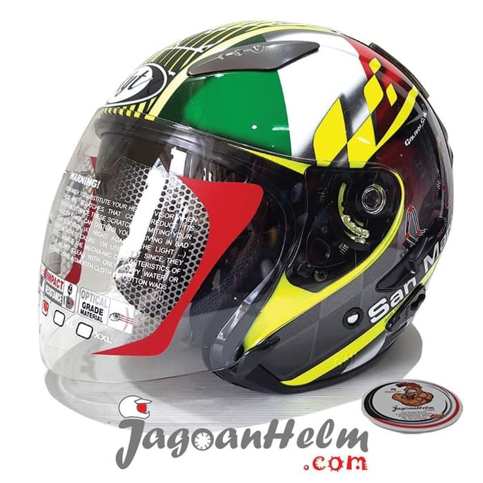 KYT Helm Galaxy Slide | San Marino | GP Race Double visor