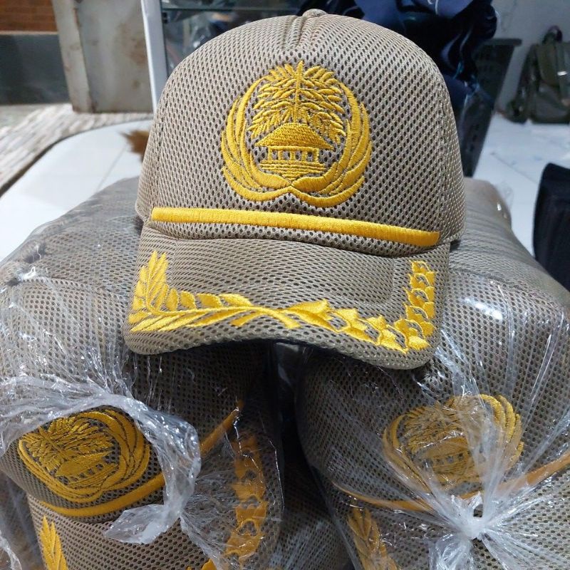 Topi Korpri Bordir Padi kapas keki