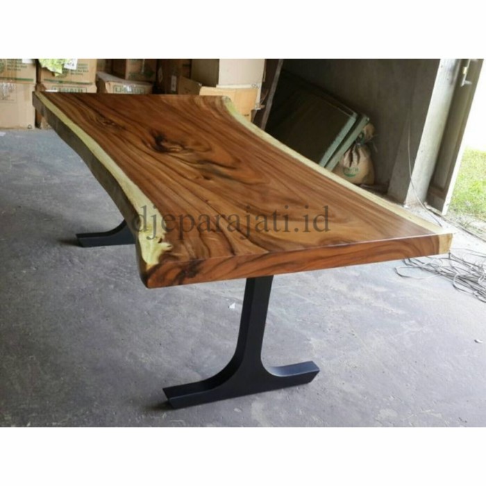 meja makan kayu trembesi solid terbaik, meja cafe kayu trembesi modern
