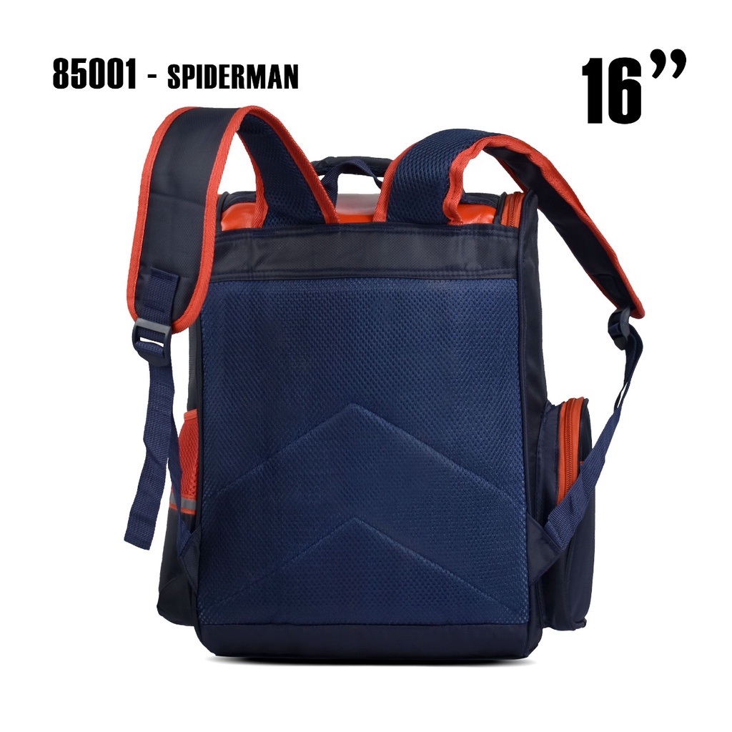 (RF) Tas Cartoon Spiderman 85001 16 Inch Tas Ransel Anak Tas Sekolah Tas Timbul Double Decker Import