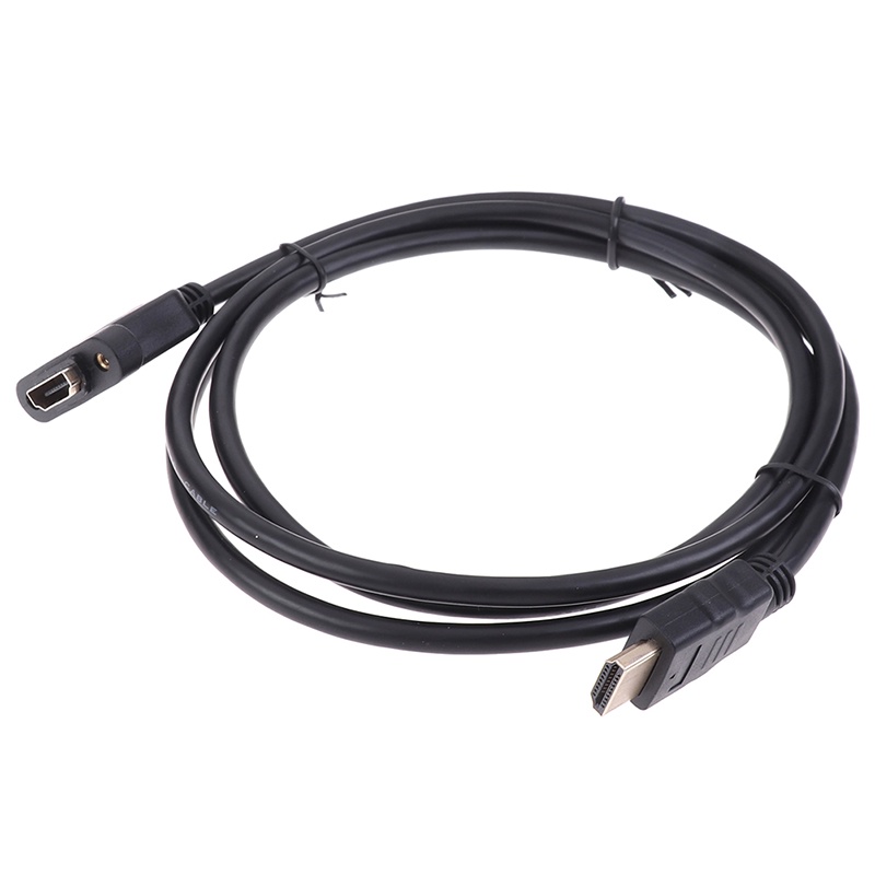 &lt; E2id &amp; &gt; 1Pc Kabel Extension Hdmi Male Ke Female Lapis Emas Dengan Sekrup