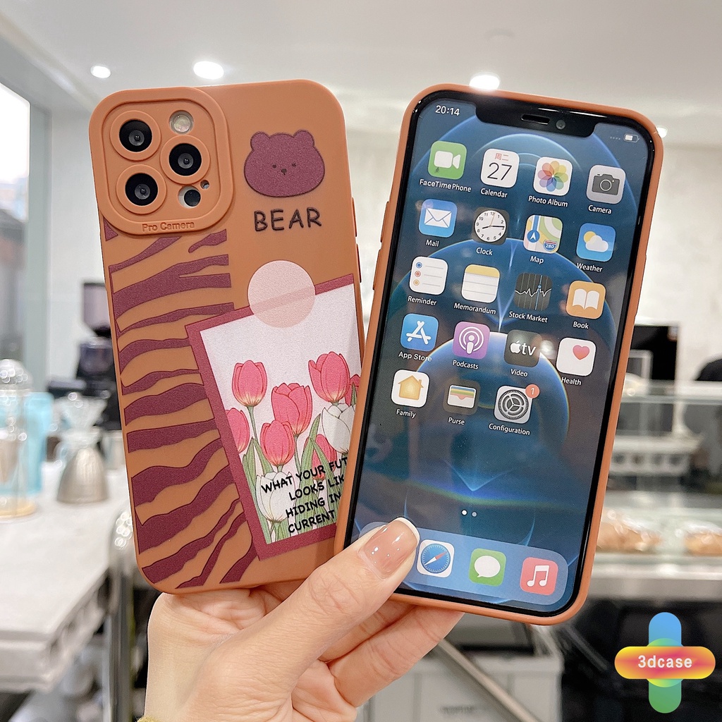 Apple Case For IPhone 11 12 13 PRO MAX 6 7 6S 8 Plus X XR XS MAX Se 2020 6SPlus 7Plus 6Plus 8Plus XSMAX Motif Fashion Chocolate Heart Bear Angel Eyes Soft Case