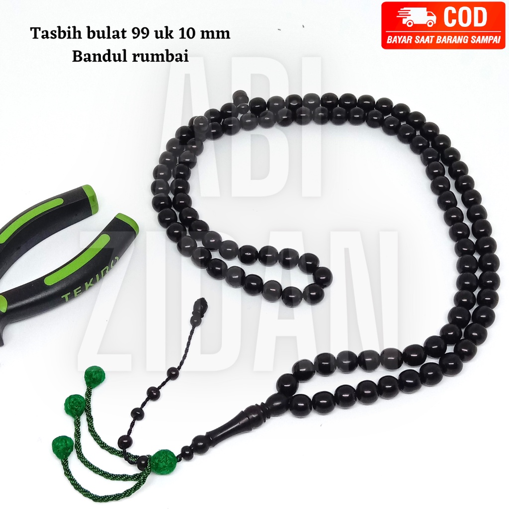 Tasbih kayu Kaokah Kokka Kaukah kokkah koka asli Original model bulat 99 uk 10 mm rumbai