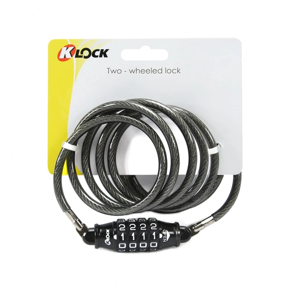 ACE K-lock Gembok Kabel 4 Kode Kombinasi - Hitam