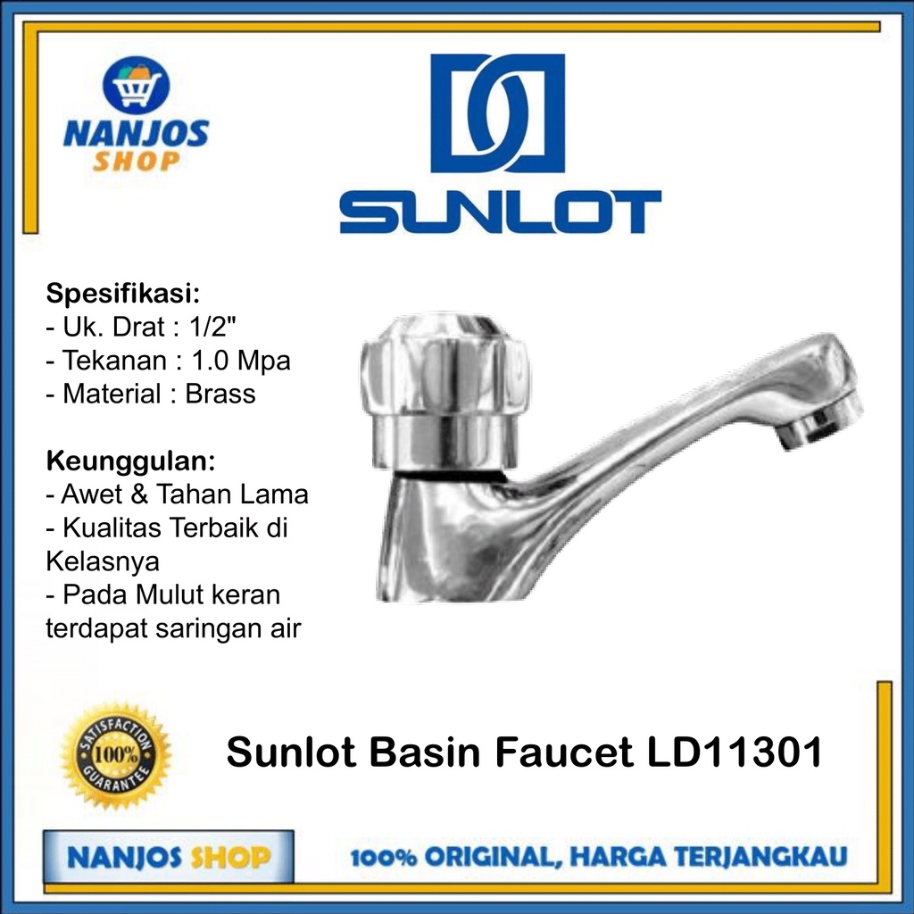 Sunlot Keran / Kran Washtafel / Basin Tap / Faucet Ld 11301 Ld11301