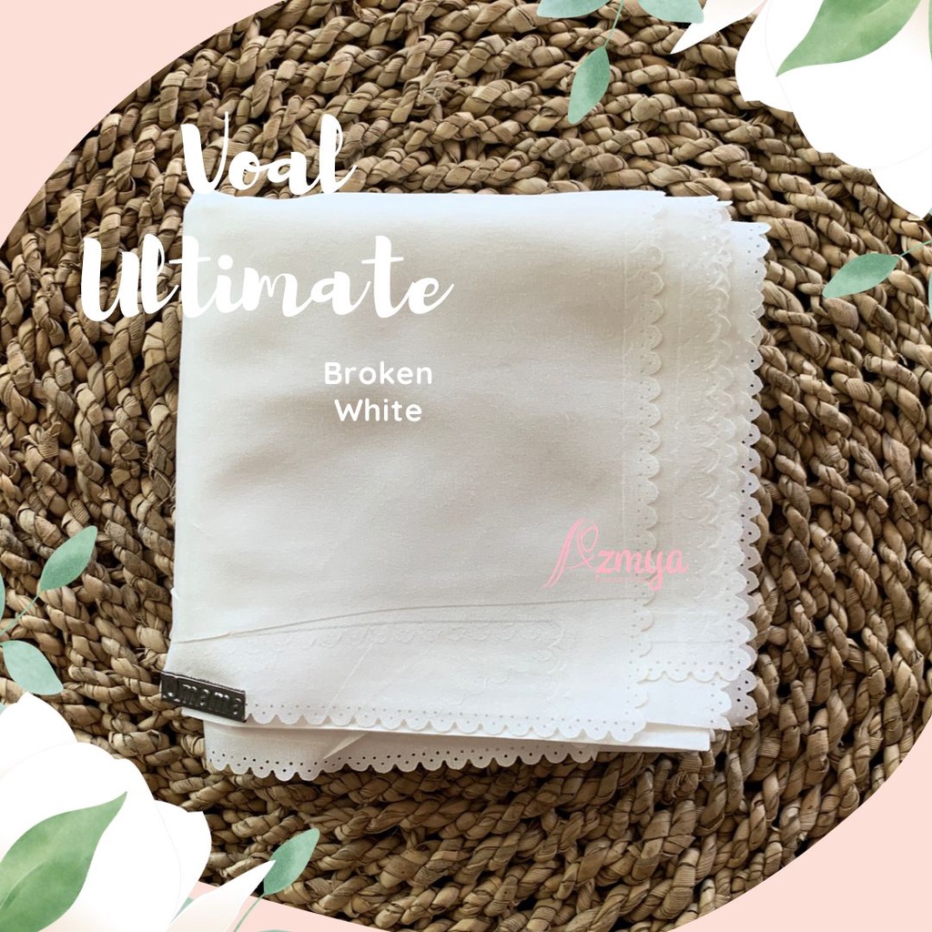 Jilbab Segiempat Voal Miracle Plain Umama VOAL ULTIMATE 110x110 PART 4-BROKENWHITE